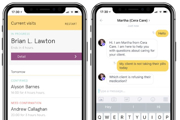 Cera's AI bot, Martha, in action.