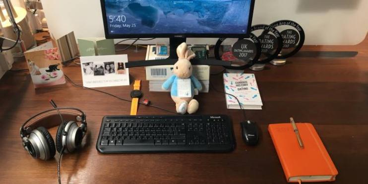 The Inner Circle's Michael Krayenhoff's work desk looks like this