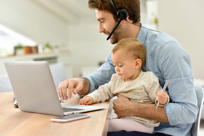Working from home with children